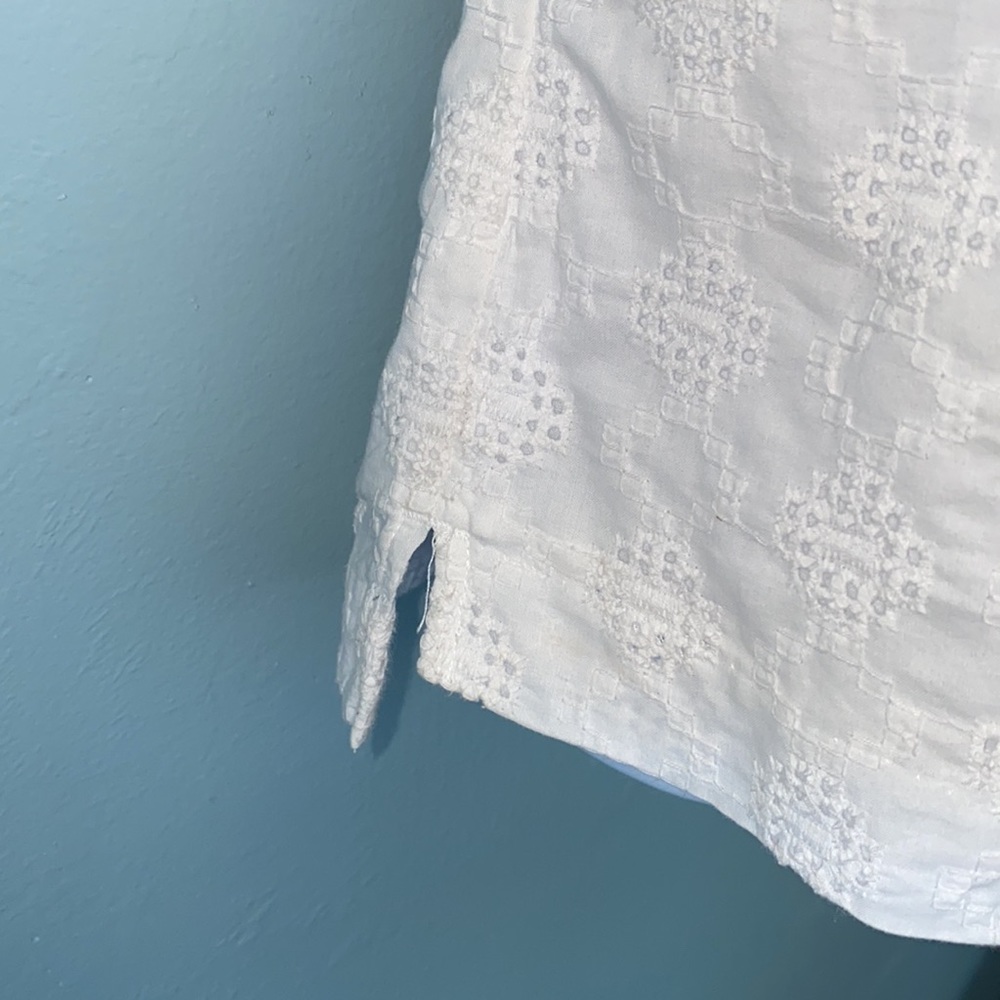 Banana Republic White Eyelet Off-Shoulder Top - Picture 3 of 5